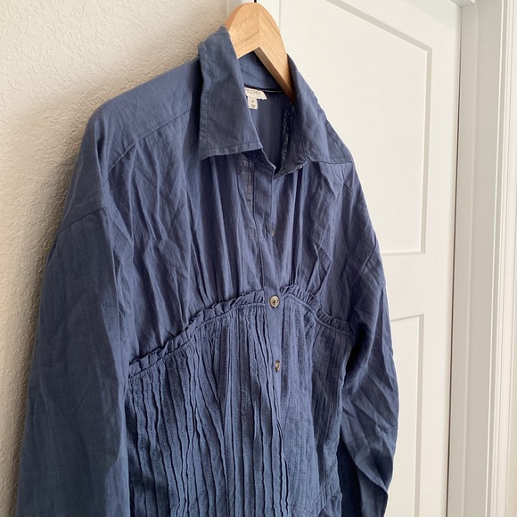 Pilcro Anthropologie Corset Midi Shirt Dress - Picture 6 of 12